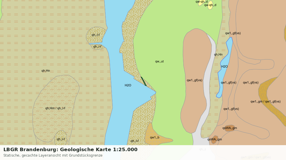 Statische Kartenansicht: LBGR Brandenburg: Geologische Karte 1:25.000