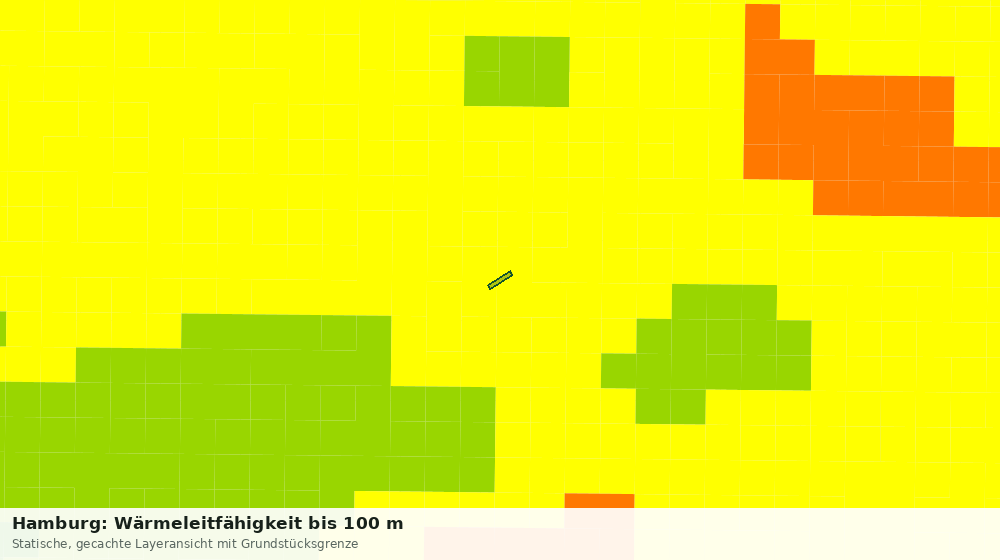Statische Kartenansicht: Hamburg: Wärmeleitfähigkeit bis 100 m