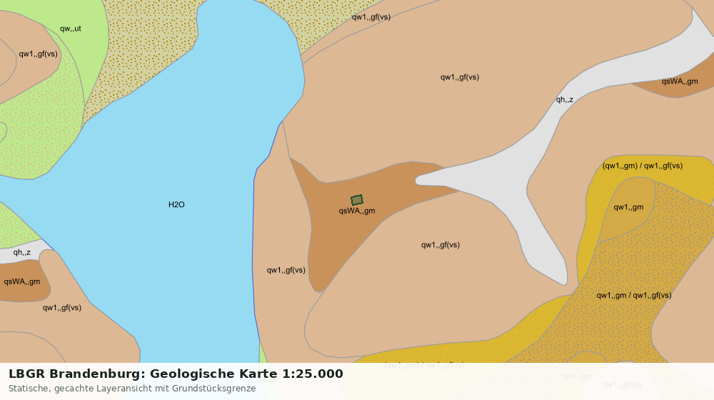 Statische Kartenansicht: LBGR Brandenburg: Geologische Karte 1:25.000