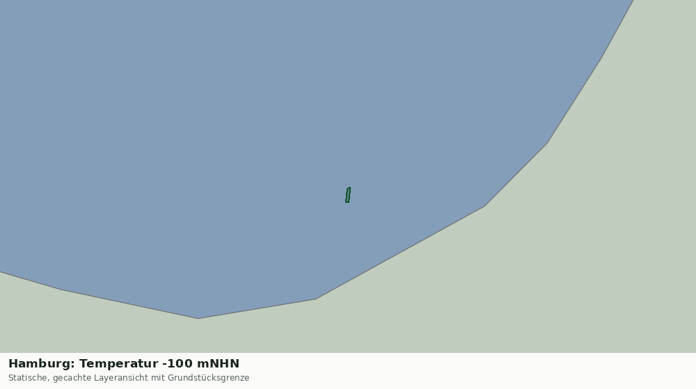 Statische Kartenansicht: Hamburg: Temperatur -100 mNHN