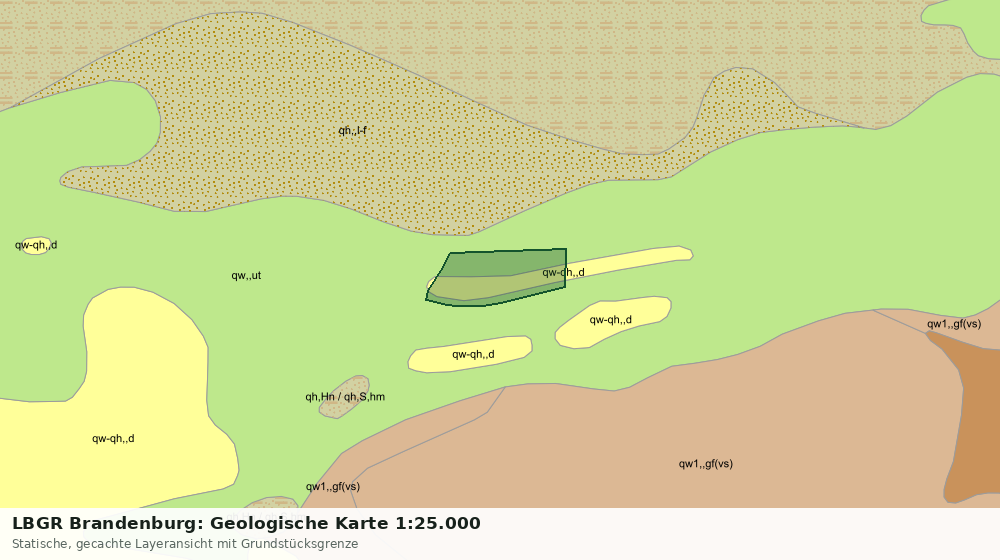 Statische Kartenansicht: LBGR Brandenburg: Geologische Karte 1:25.000