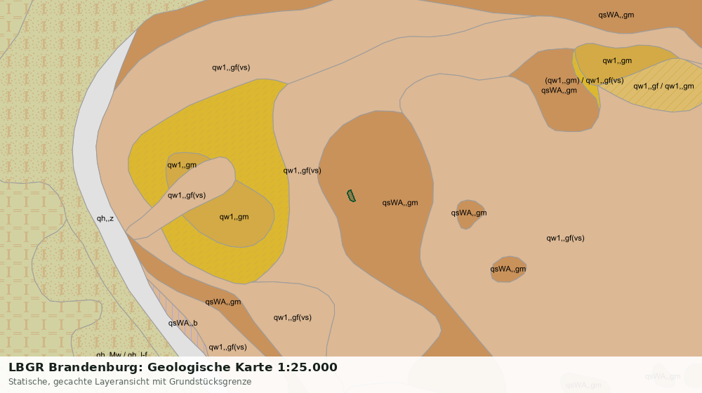 Statische Kartenansicht: LBGR Brandenburg: Geologische Karte 1:25.000