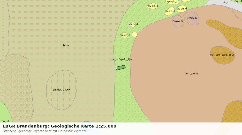 Statische Kartenansicht: LBGR Brandenburg: Geologische Karte 1:25.000