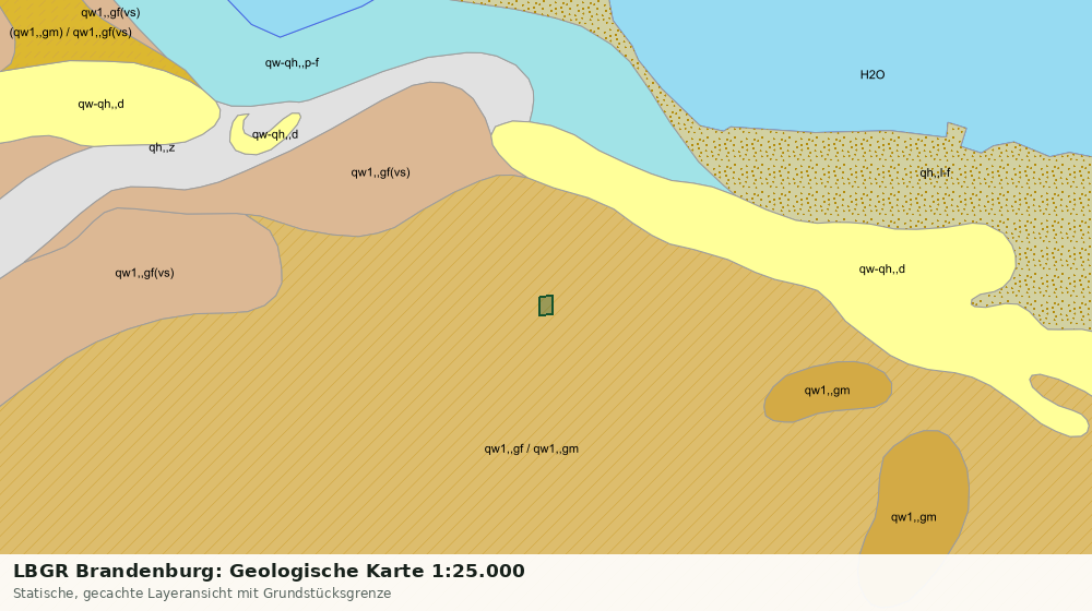 Statische Kartenansicht: LBGR Brandenburg: Geologische Karte 1:25.000