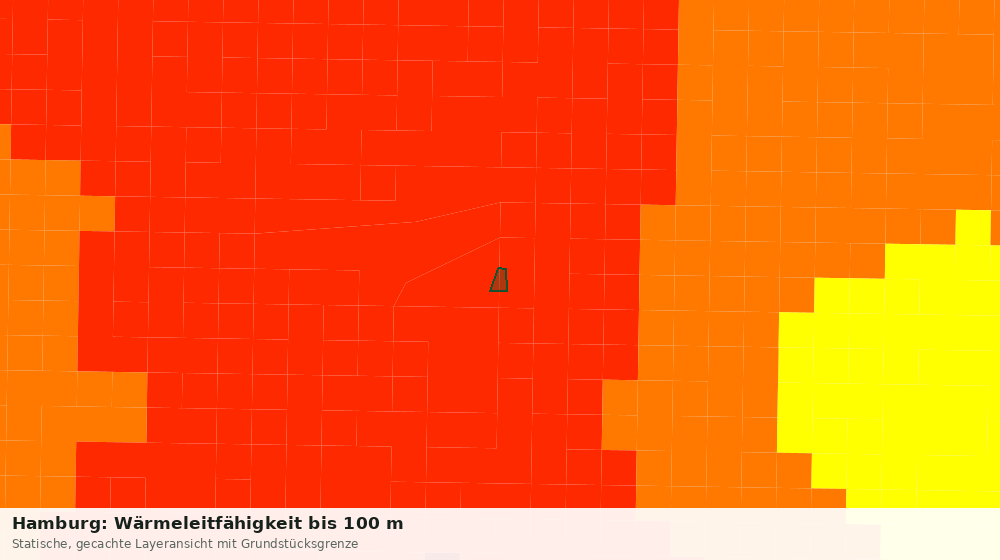 Statische Kartenansicht: Hamburg: Wärmeleitfähigkeit bis 100 m