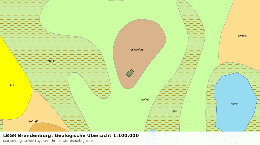 Statische Kartenansicht: LBGR Brandenburg: Geologische Übersicht 1:100.000