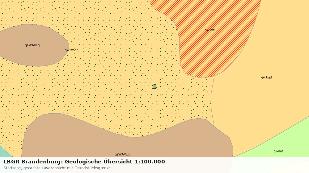 Statische Kartenansicht: LBGR Brandenburg: Geologische Übersicht 1:100.000