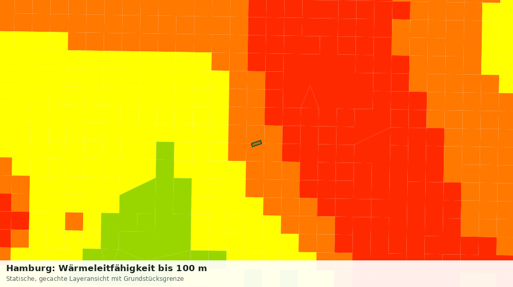 Statische Kartenansicht: Hamburg: Wärmeleitfähigkeit bis 100 m