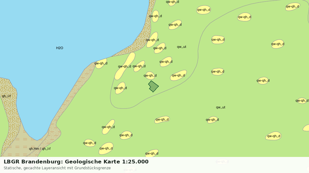 Statische Kartenansicht: LBGR Brandenburg: Geologische Karte 1:25.000