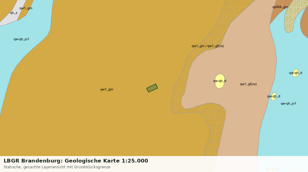 Statische Kartenansicht: LBGR Brandenburg: Geologische Karte 1:25.000