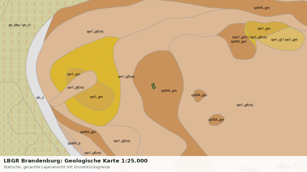 Statische Kartenansicht: LBGR Brandenburg: Geologische Karte 1:25.000