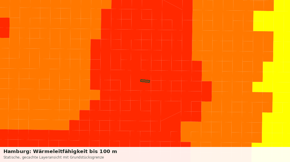 Statische Kartenansicht: Hamburg: Wärmeleitfähigkeit bis 100 m