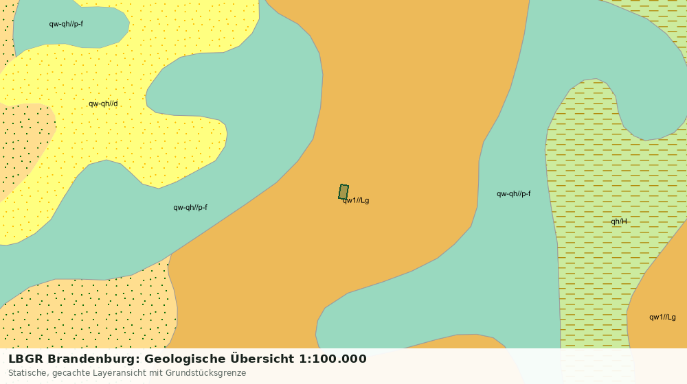 Statische Kartenansicht: LBGR Brandenburg: Geologische Übersicht 1:100.000