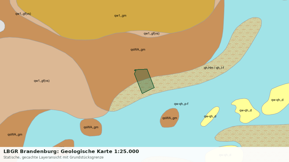 Statische Kartenansicht: LBGR Brandenburg: Geologische Karte 1:25.000