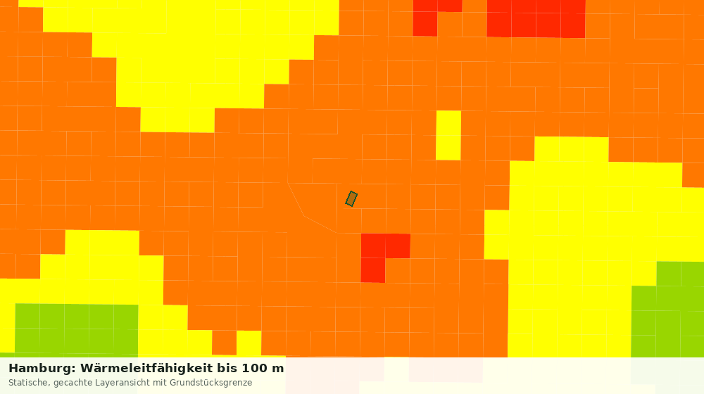 Statische Kartenansicht: Hamburg: Wärmeleitfähigkeit bis 100 m