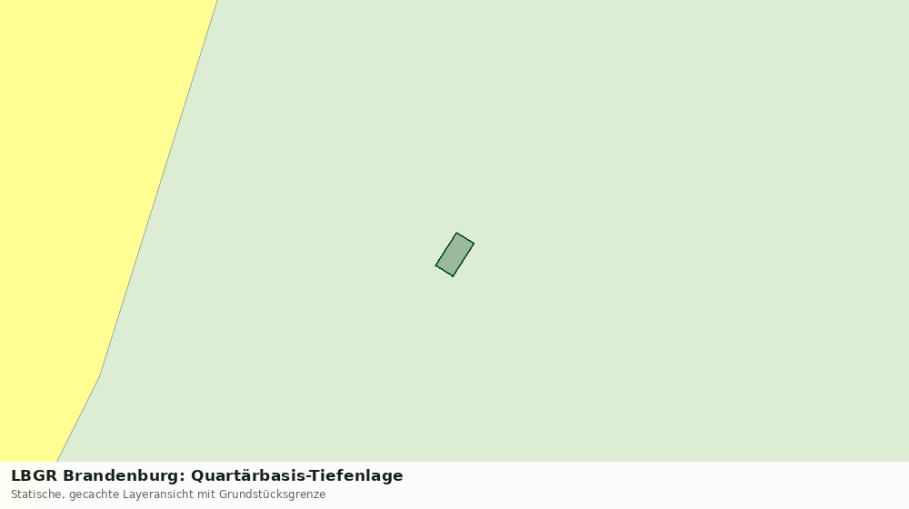 Statische Kartenansicht: LBGR Brandenburg: Quartärbasis-Tiefenlage