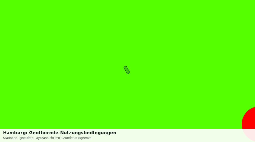 Statische Kartenansicht: Hamburg: Geothermie-Nutzungsbedingungen