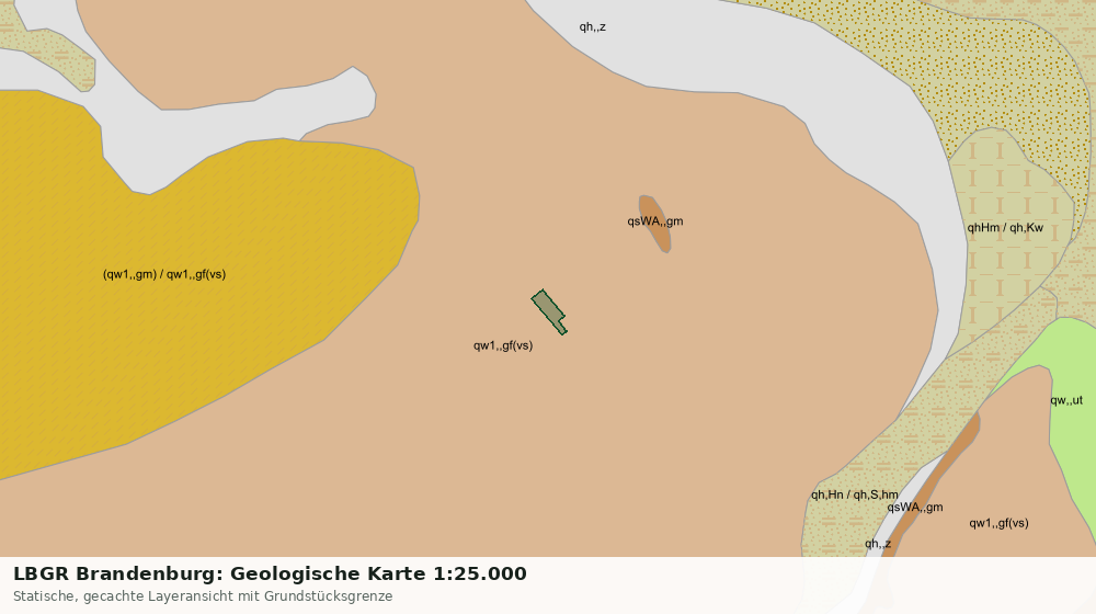 Statische Kartenansicht: LBGR Brandenburg: Geologische Karte 1:25.000