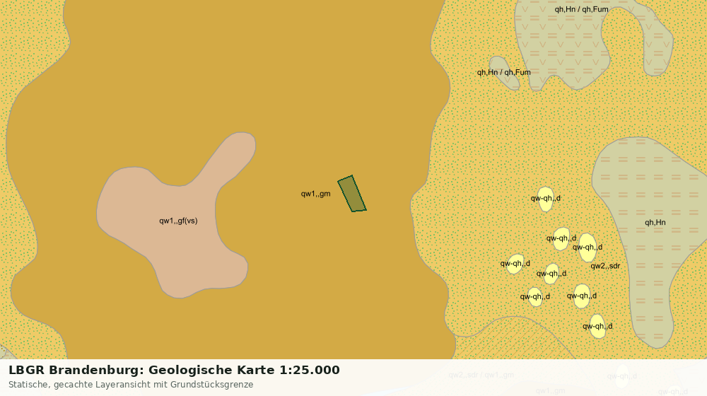 Statische Kartenansicht: LBGR Brandenburg: Geologische Karte 1:25.000