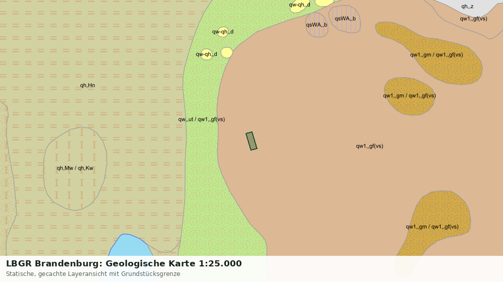 Statische Kartenansicht: LBGR Brandenburg: Geologische Karte 1:25.000