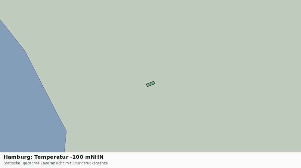 Statische Kartenansicht: Hamburg: Temperatur -100 mNHN