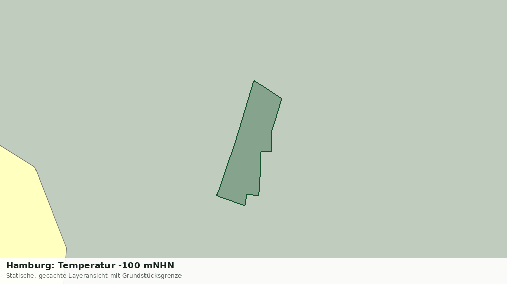 Statische Kartenansicht: Hamburg: Temperatur -100 mNHN