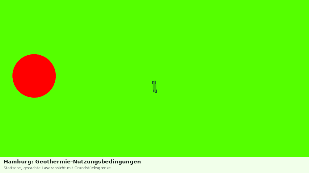 Statische Kartenansicht: Hamburg: Geothermie-Nutzungsbedingungen