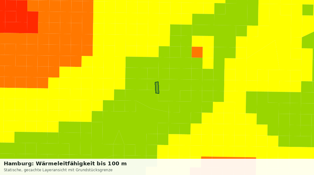 Statische Kartenansicht: Hamburg: Wärmeleitfähigkeit bis 100 m