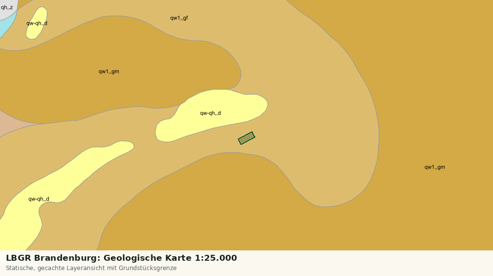 Statische Kartenansicht: LBGR Brandenburg: Geologische Karte 1:25.000
