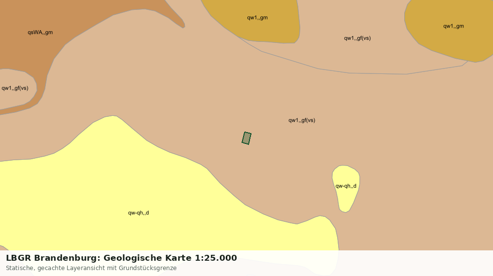 Statische Kartenansicht: LBGR Brandenburg: Geologische Karte 1:25.000