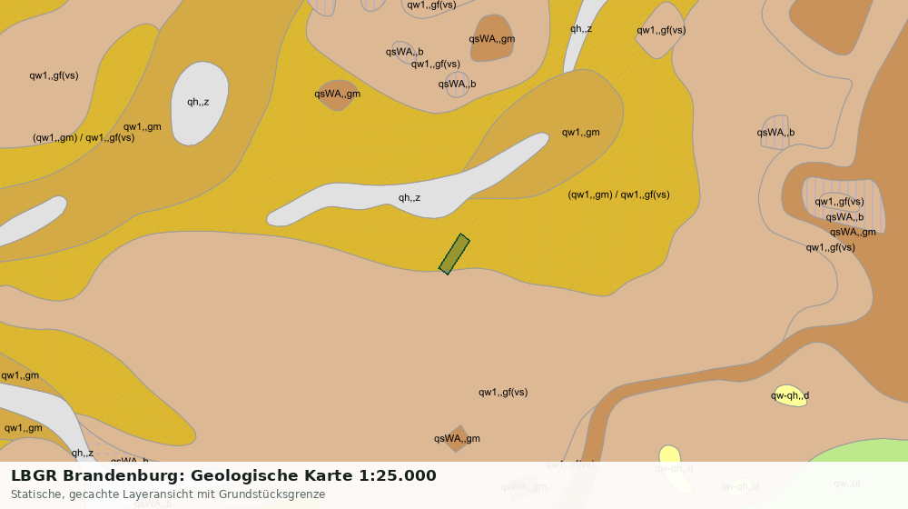 Statische Kartenansicht: LBGR Brandenburg: Geologische Karte 1:25.000
