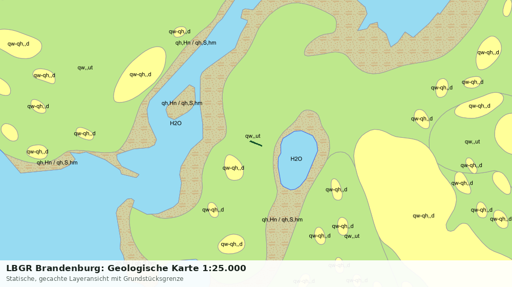 Statische Kartenansicht: LBGR Brandenburg: Geologische Karte 1:25.000