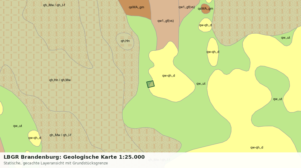 Statische Kartenansicht: LBGR Brandenburg: Geologische Karte 1:25.000