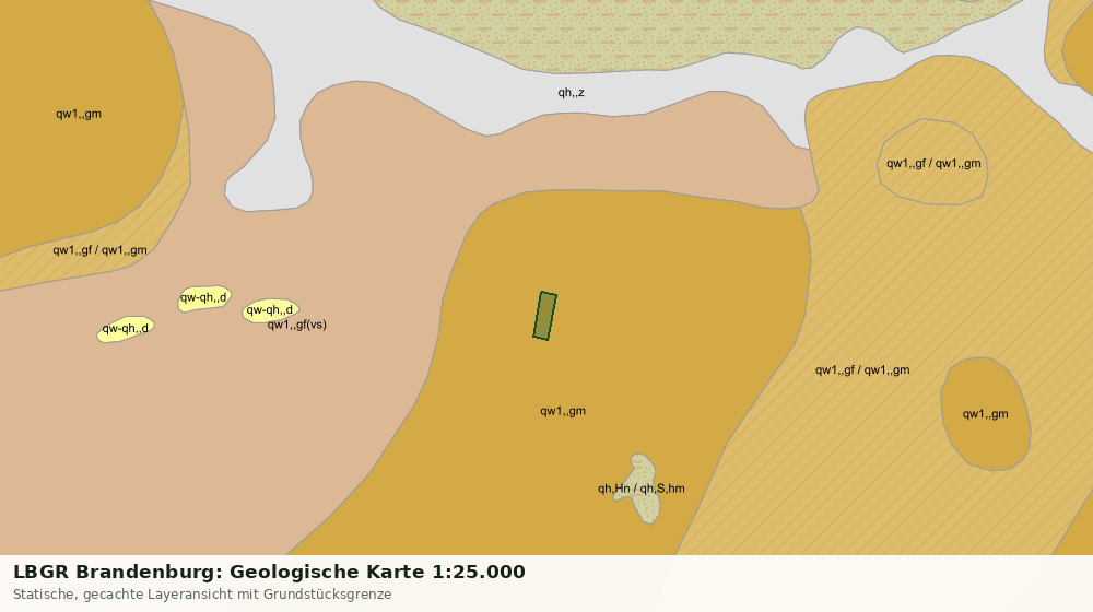 Statische Kartenansicht: LBGR Brandenburg: Geologische Karte 1:25.000
