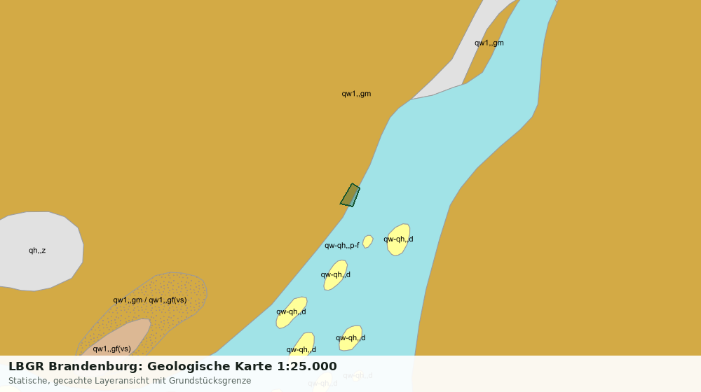 Statische Kartenansicht: LBGR Brandenburg: Geologische Karte 1:25.000