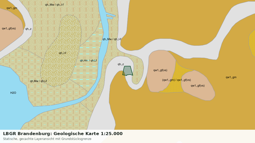Statische Kartenansicht: LBGR Brandenburg: Geologische Karte 1:25.000