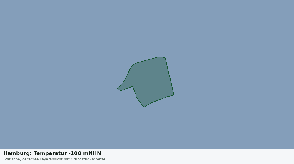 Statische Kartenansicht: Hamburg: Temperatur -100 mNHN