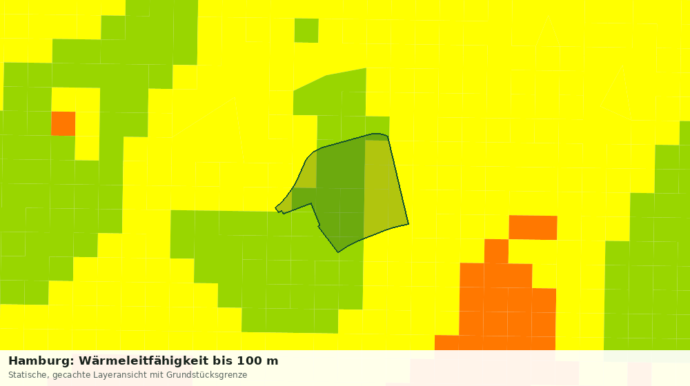 Statische Kartenansicht: Hamburg: Wärmeleitfähigkeit bis 100 m