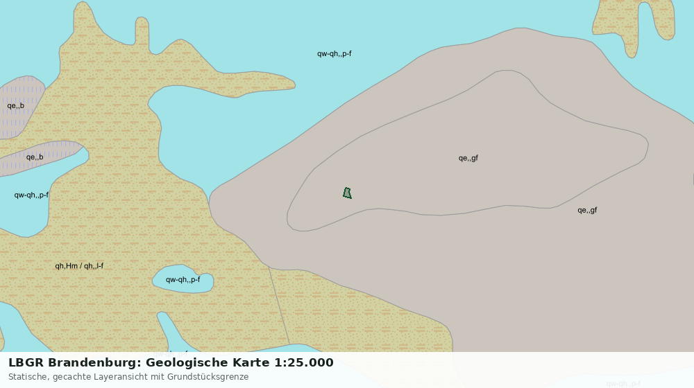Statische Kartenansicht: LBGR Brandenburg: Geologische Karte 1:25.000