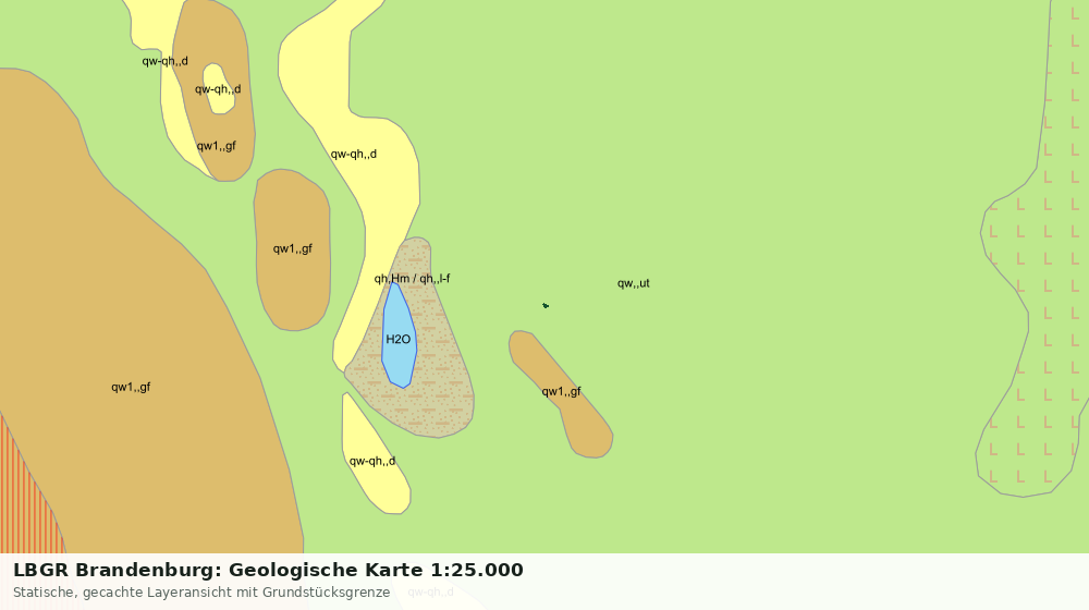 Statische Kartenansicht: LBGR Brandenburg: Geologische Karte 1:25.000