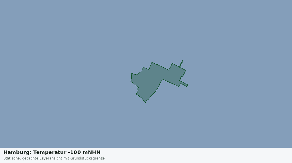 Statische Kartenansicht: Hamburg: Temperatur -100 mNHN