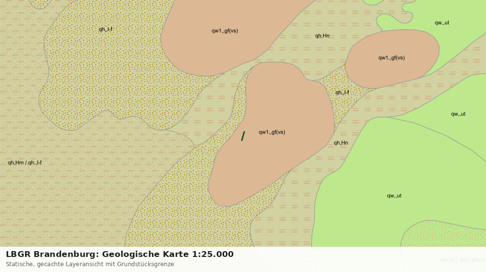 Statische Kartenansicht: LBGR Brandenburg: Geologische Karte 1:25.000