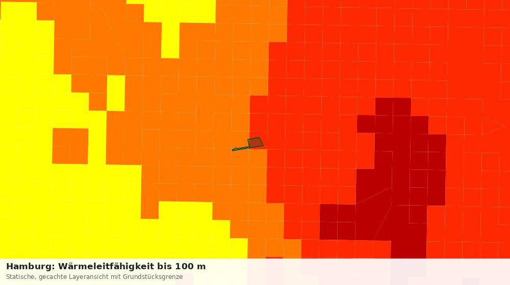 Statische Kartenansicht: Hamburg: Wärmeleitfähigkeit bis 100 m