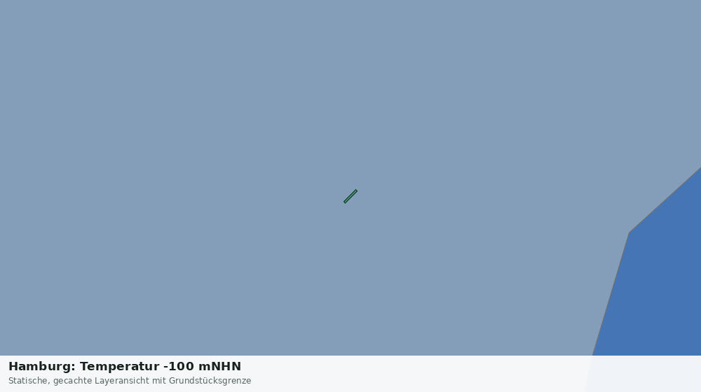 Statische Kartenansicht: Hamburg: Temperatur -100 mNHN