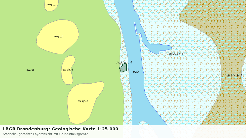 Statische Kartenansicht: LBGR Brandenburg: Geologische Karte 1:25.000