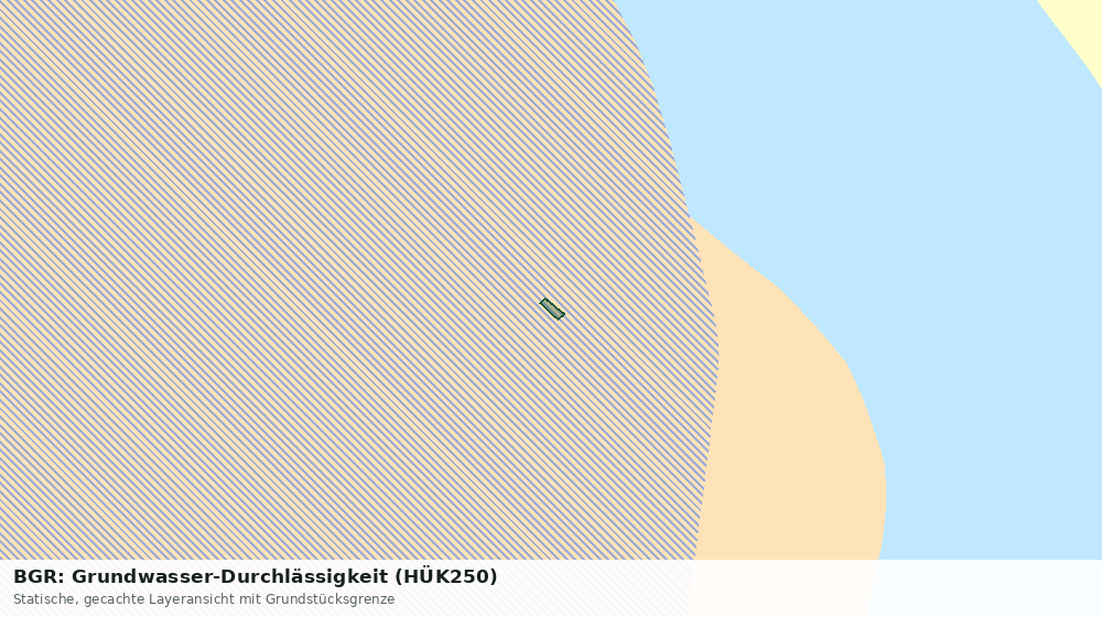 Statische Kartenansicht: BGR: Grundwasser-Durchlässigkeit (HÜK250)