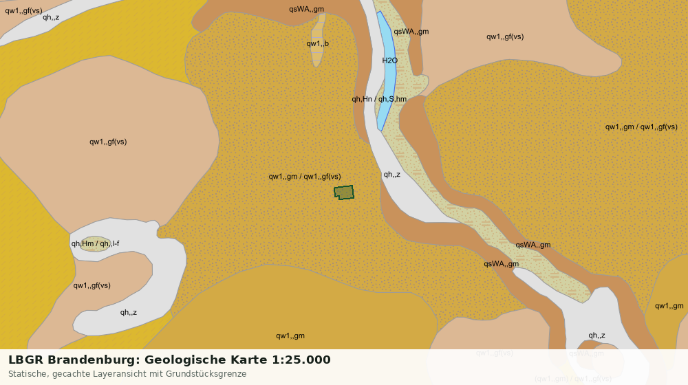 Statische Kartenansicht: LBGR Brandenburg: Geologische Karte 1:25.000
