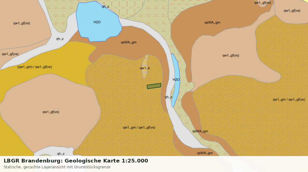Statische Kartenansicht: LBGR Brandenburg: Geologische Karte 1:25.000