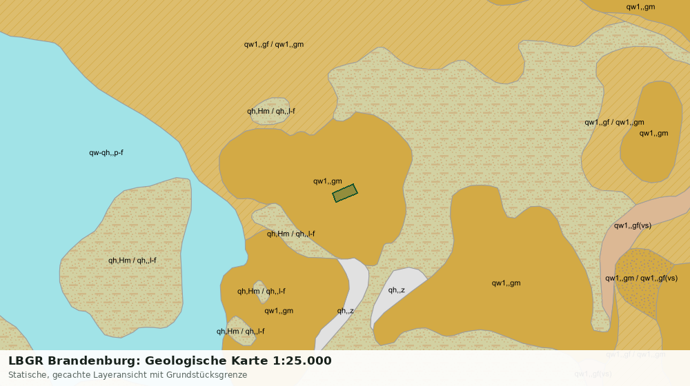Statische Kartenansicht: LBGR Brandenburg: Geologische Karte 1:25.000