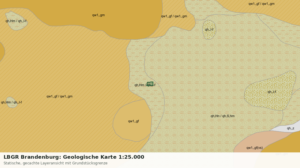 Statische Kartenansicht: LBGR Brandenburg: Geologische Karte 1:25.000